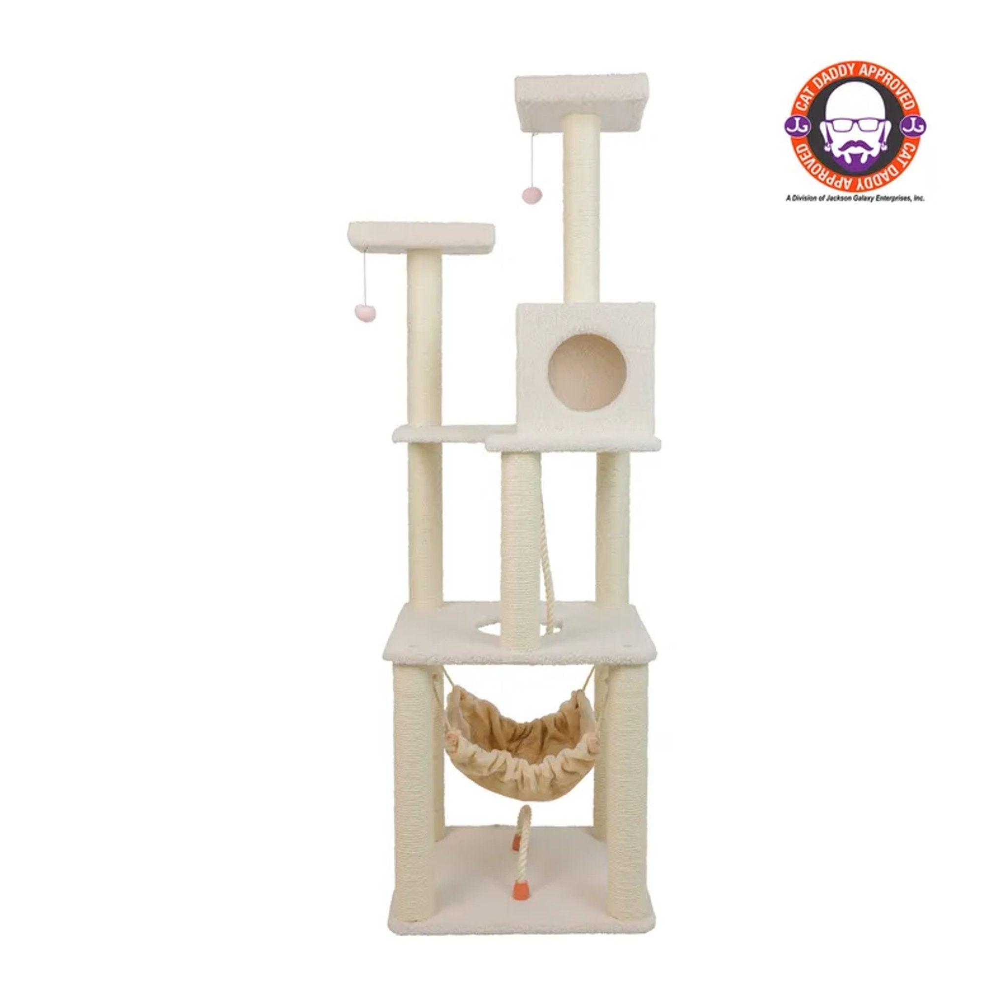 Armarkat B7301 Classic Ivory Cat Tree with 4 Levels and Accessories